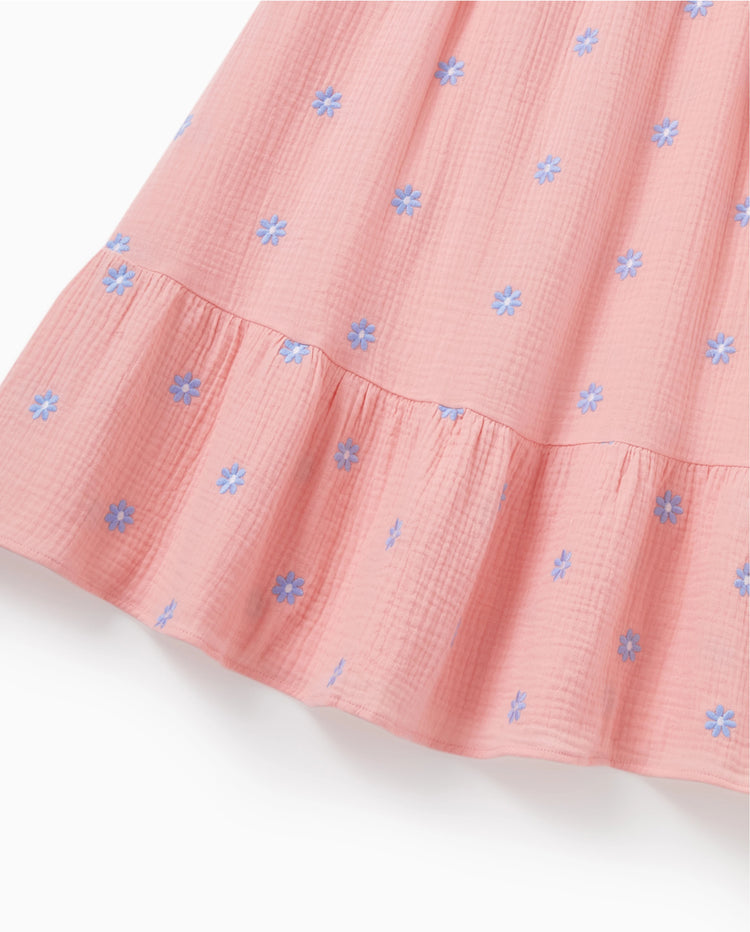 Tenues assorties maman et moi roses Robe en coton à fleurs smockée avec lien au dos pour maman et fille, chemises unies pour fils, parfait pour sorties familiales et photos d'été Rose mauve