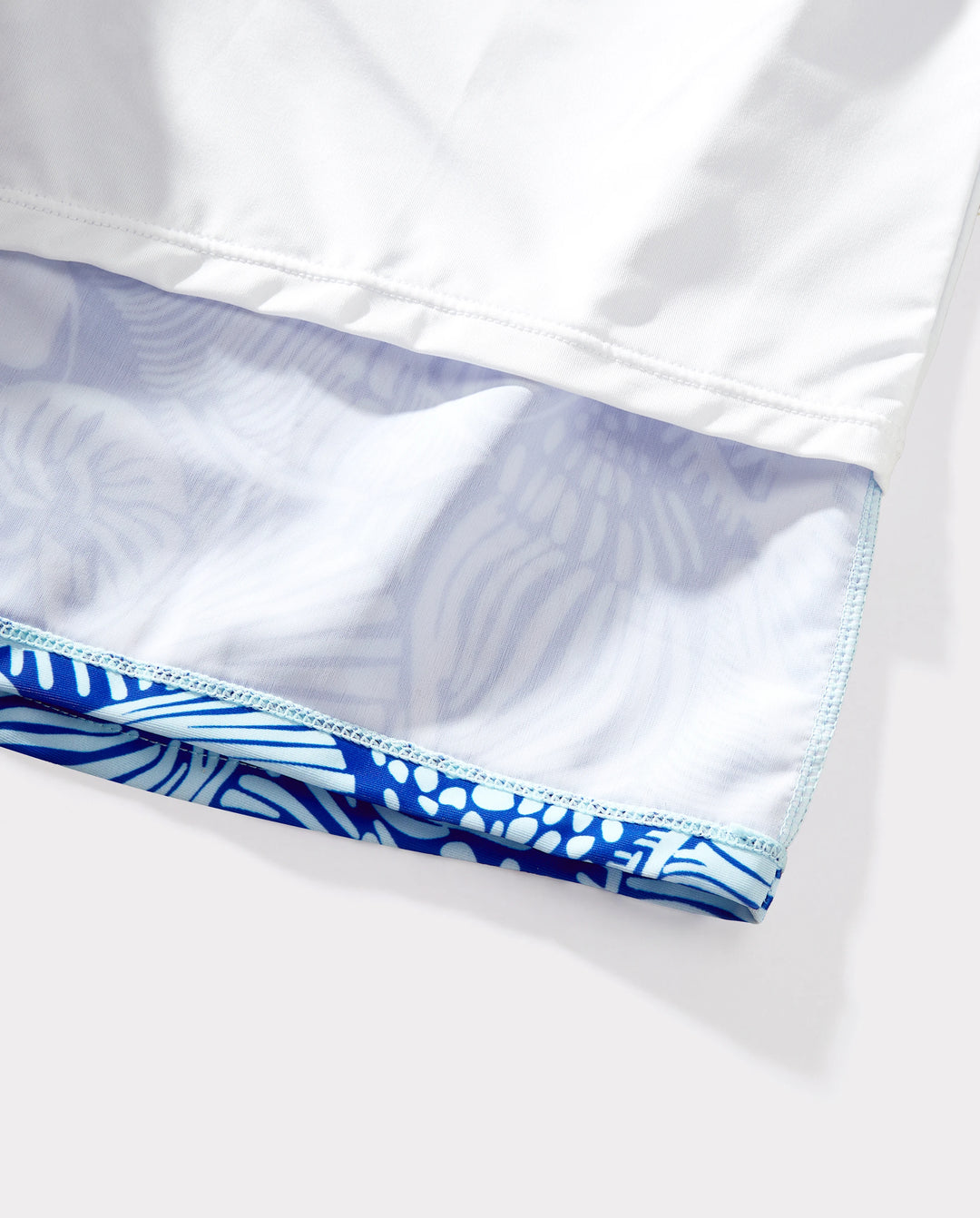 Matching Family Shell Print Swimwear Floral two-piece Bikini & Swim Shorts Set for Mom, Dad, & Kids, Perfect for Beach Days & Pool Parties Blue
