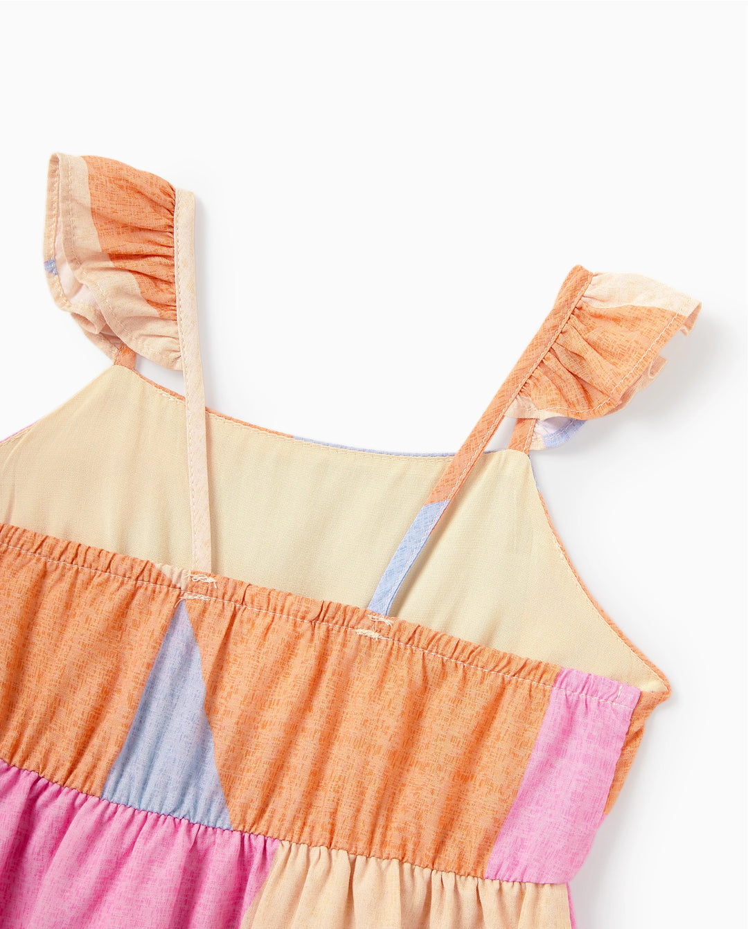 Daddy & Daughter Outfits Set Colorblock Sleeveless Strappy Dress or Short-sleeve T-shirt Multi-color