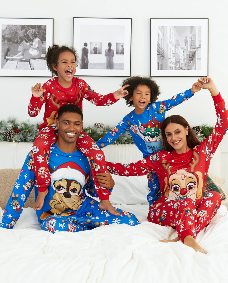 PAW Patrol Christmas Family Matching Chase and Marshall Pajamas Sets with Christmas Socks