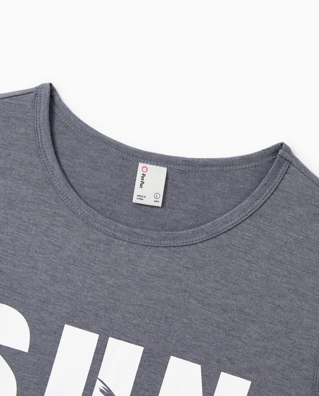 Conjunto de camiseta sin mangas con estampado de letras Daddy & Son Gris
