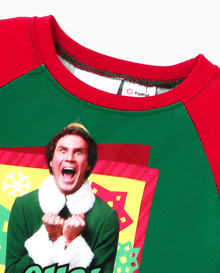 Ensemble pyjama de Noël assorti avec personnages ELF et chaussettes de Noël