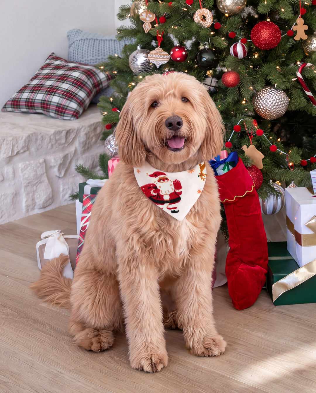 Pyjamas de Noël assortis pour toute la famille en polaire, imprimé de rennes et de sapins de Noël