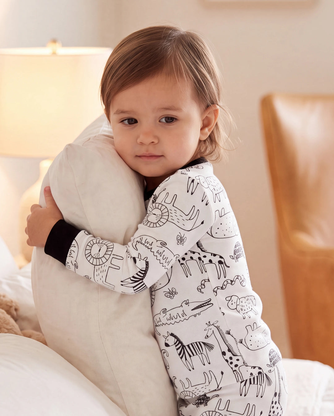 Christmas / Halloween Pajama 2-piece Bamboo Pajamas Set With Childlike Print for Baby / Toddler( Snug-Fitting) Black