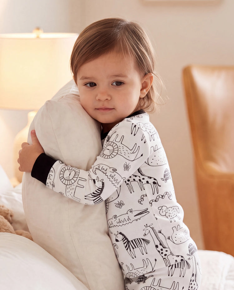 Christmas / Halloween Pajama 2-piece Bamboo Pajamas Set With Childlike Print for Baby / Toddler( Snug-Fitting) Black