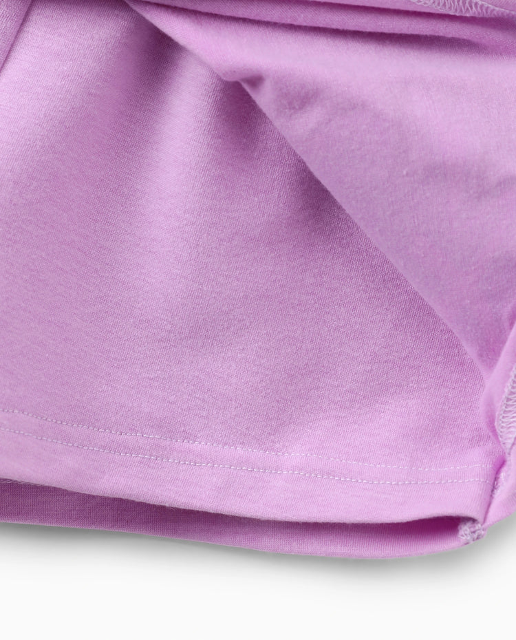 NEON Pop: Conjunto de falda-short para niña pequeña, color morado