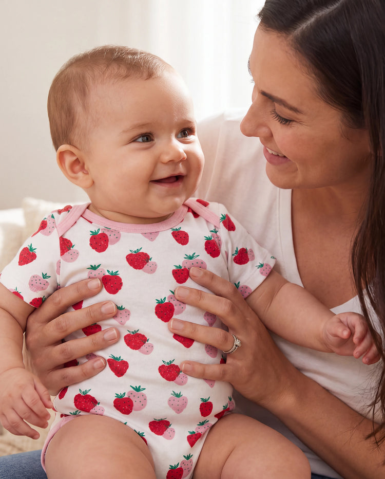 Conjunto de 3 peleles con estampado divertido para bebé niño/niña, color rosa