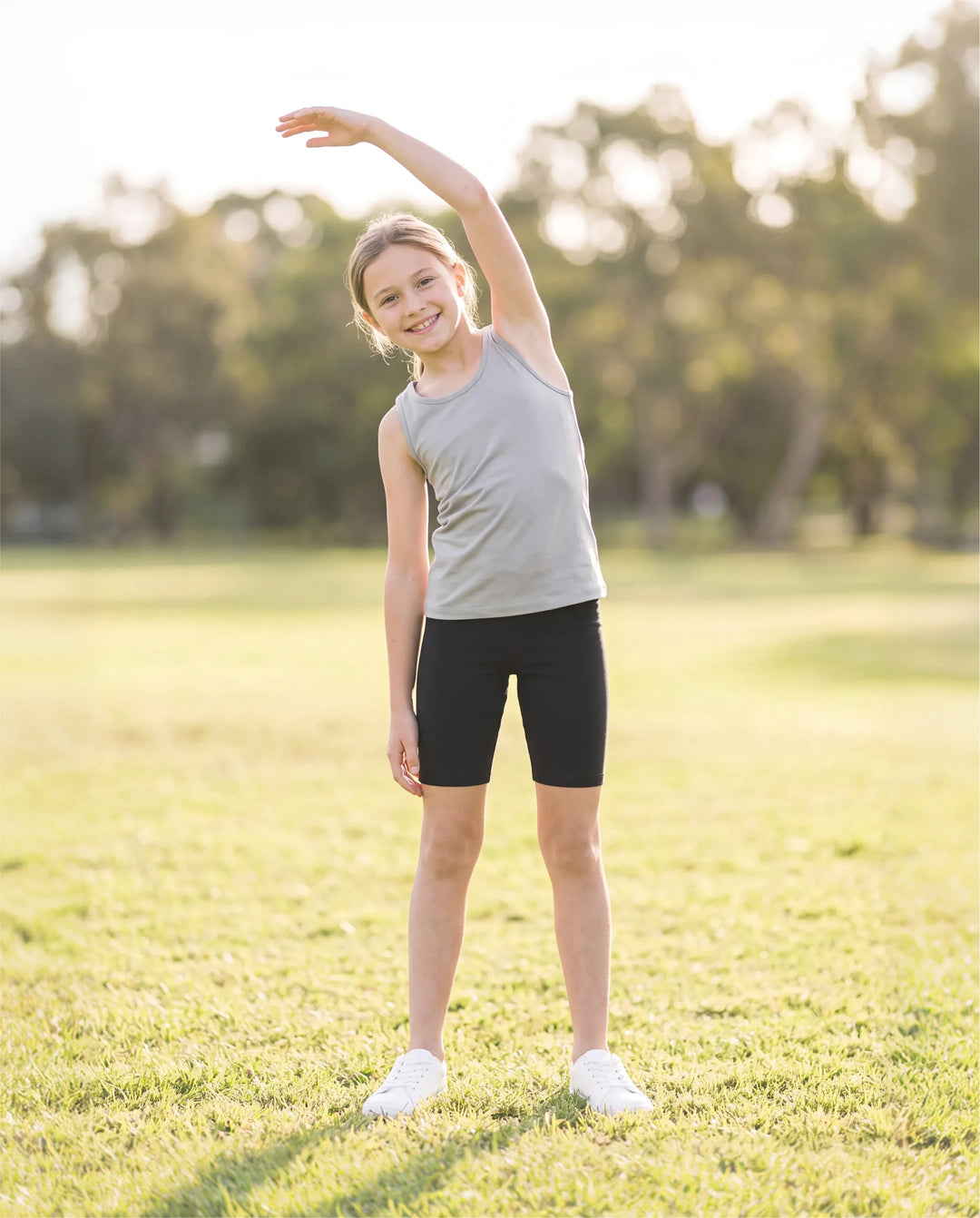 Kleinkind/Kind Mädchen Einfarbige Leggings-Shorts aus Baumwolle schwarz