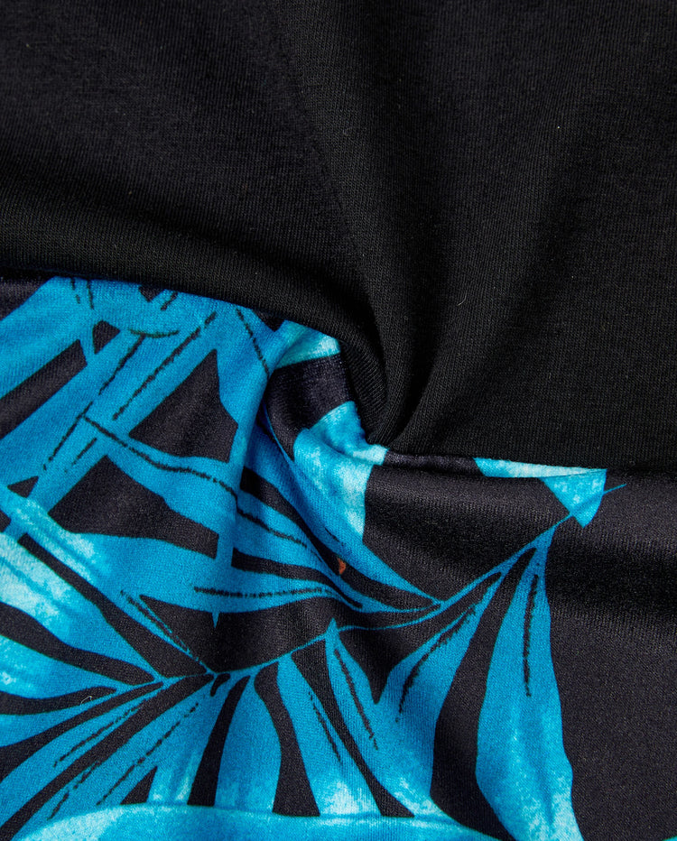 Ensembles assortis pour toute la famille : t-shirt à imprimé floral et robe à bretelles latérales avec cordon de serrage et fronces florales, noir