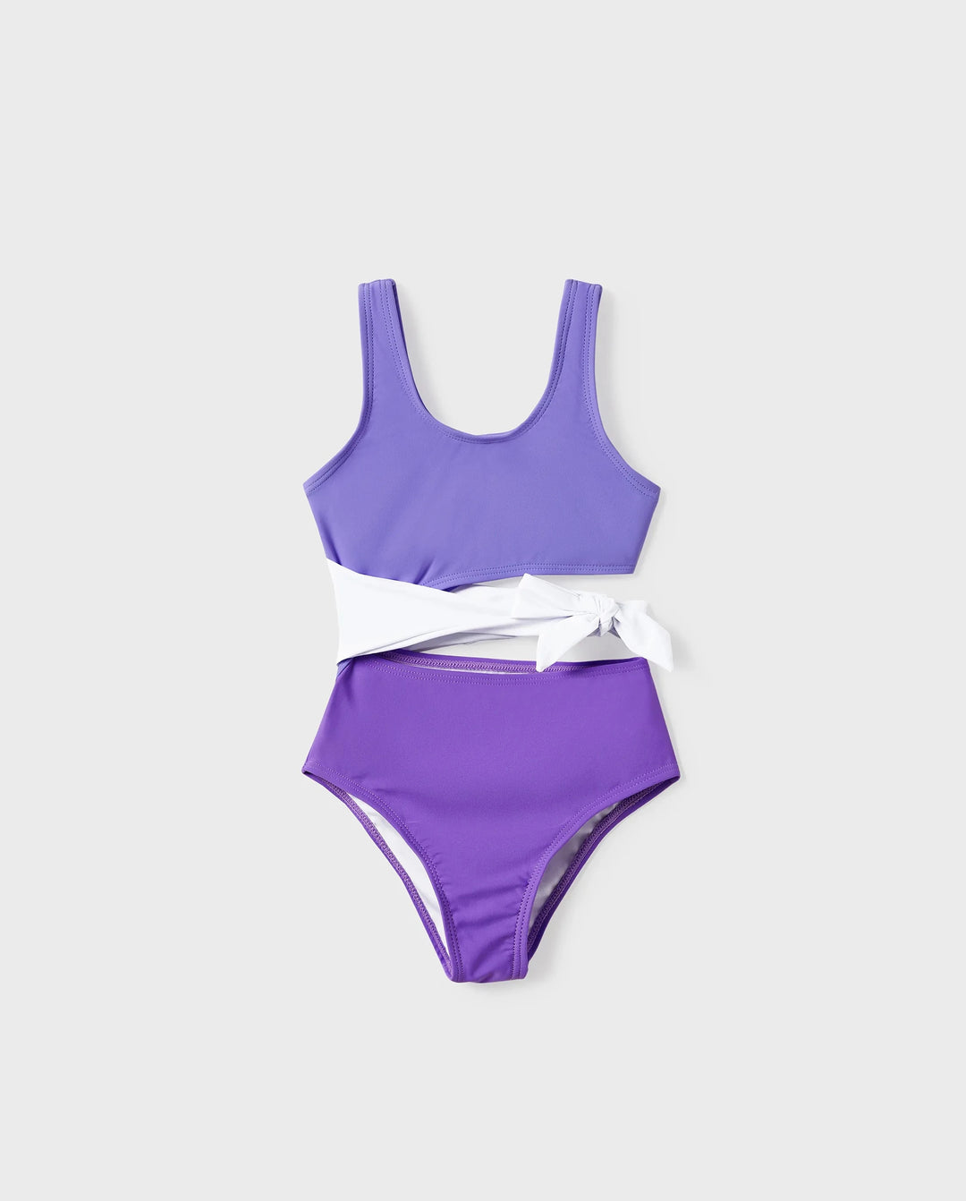 Toddler Girl Color-block Side Knot One-Piece Swimsuit (Quick-Dry) ColorBlock