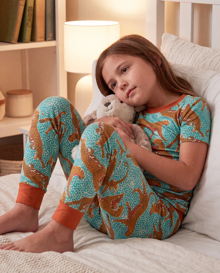 Pyjama de Noël/Halloween pour tout-petits/enfants Ensemble de pyjama 3 pièces en bambou Look 2 en 1 pour 4 saisons (ajustement parfait) Vert