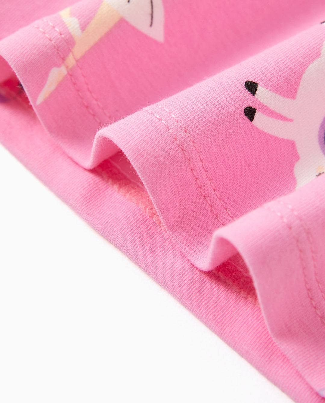 Toddler / Kids 4-piece Organic Cotton Pajamas 4-in 1 Snug fit PaJama Set for Girls Pink