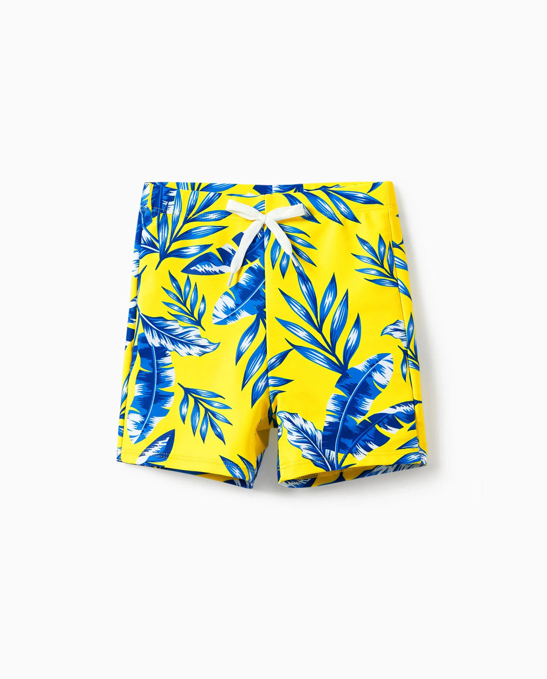 Kleinkind Jungen Gelbes Blattmuster Badehose Gelb