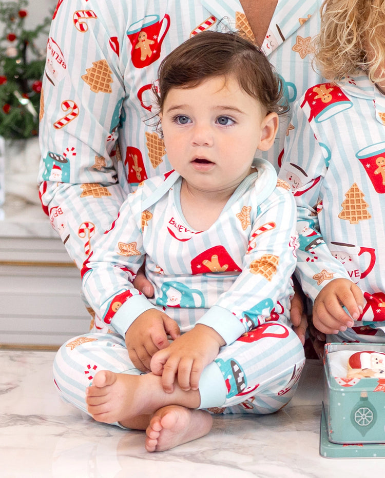 Christmas Matching Family Pajamas Mug Print Teal