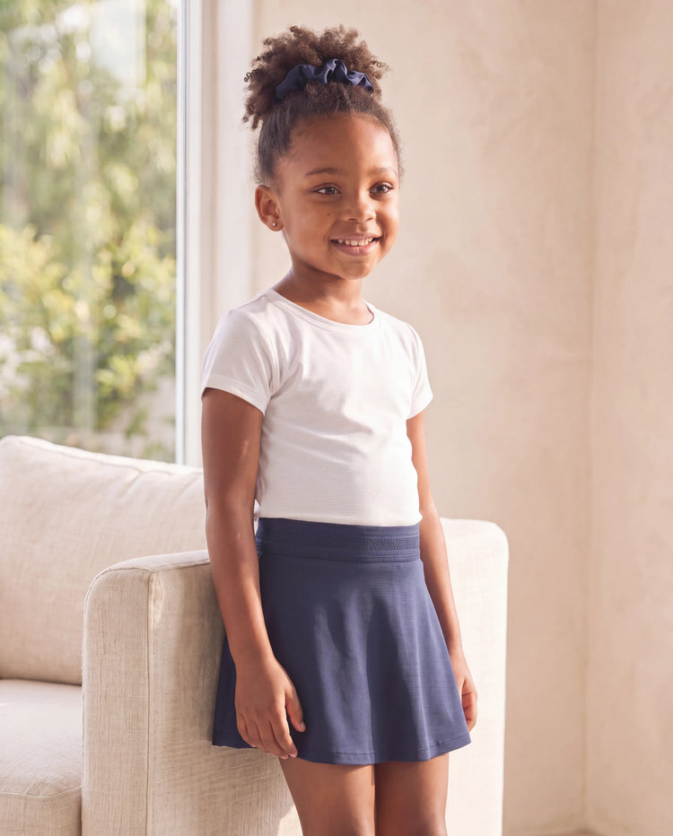 PatPat Rapidair activewear Kid Girl Athletic 2 in 1 Tennis Skort with Pocket Deep Blue