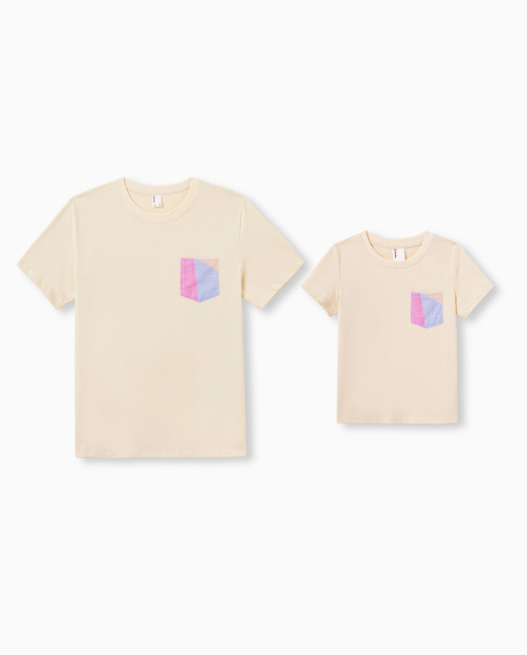 Daddy & Son Outfits Set Colorblock Sleeveless Strappy Dress or Short-sleeve T-shirt Multi-color