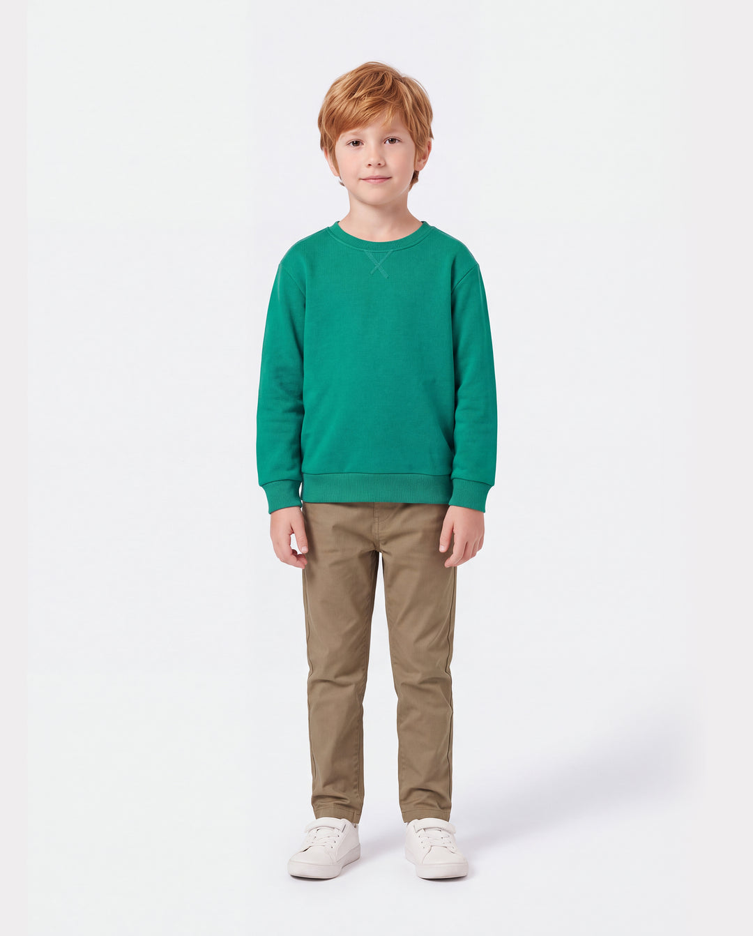 Family Matching Solid Color Crewneck Sweatshirts Multi-color