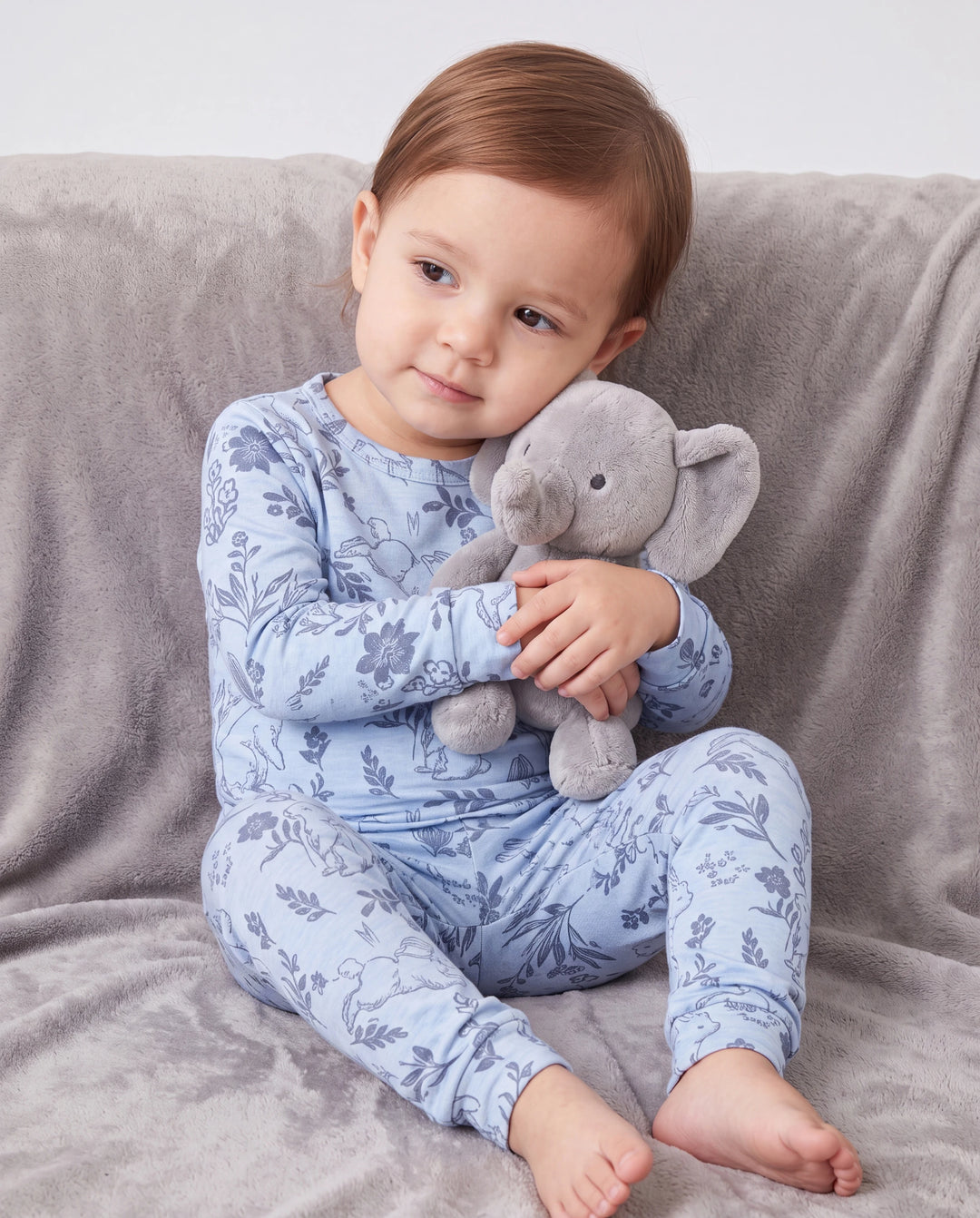 Kleinkind / Kinder 2-teiliger Pyjama mit Animal-Print ( eng anliegend ) blau