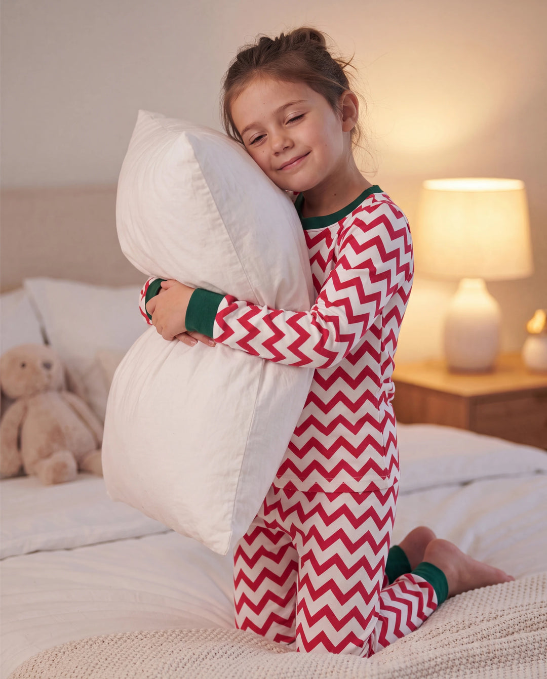 Christmas / Halloween Pajamas 2-piece Pajama Set With Childlike Print for Toddler / Kids ( Snug-Fitting ) Color block