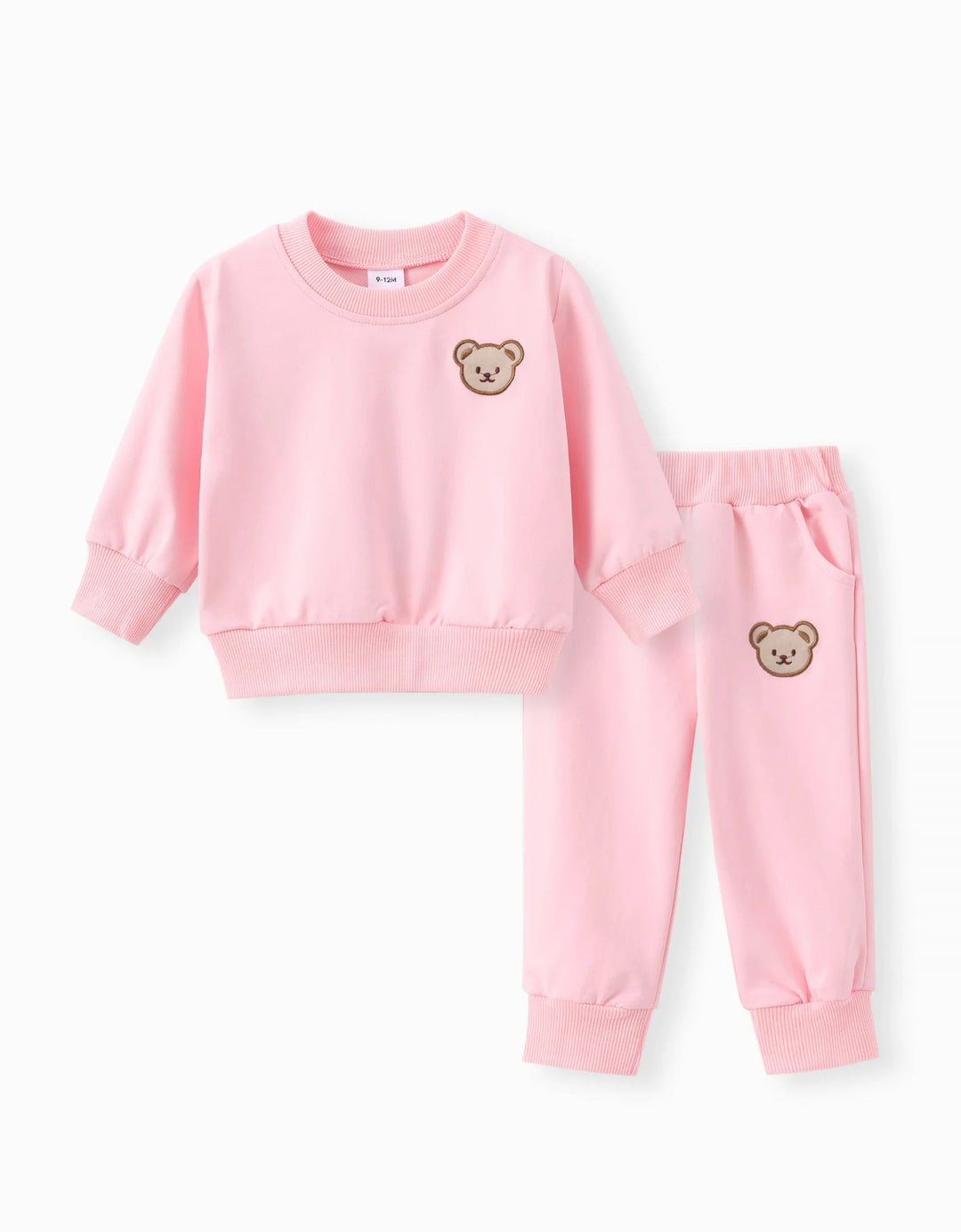 Kinder 2-teiliges Set, einfarbig und unisex, aus Polyester-Material, Regular Fit. rosa