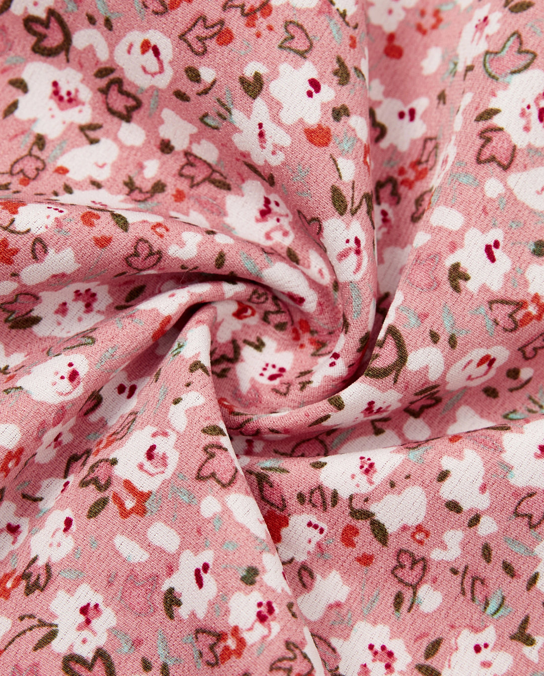 Family Matching Blue Cotton Colorblock Tee Shirt or Floral Print Smocking Puff-sleeve Dress Set  Pink