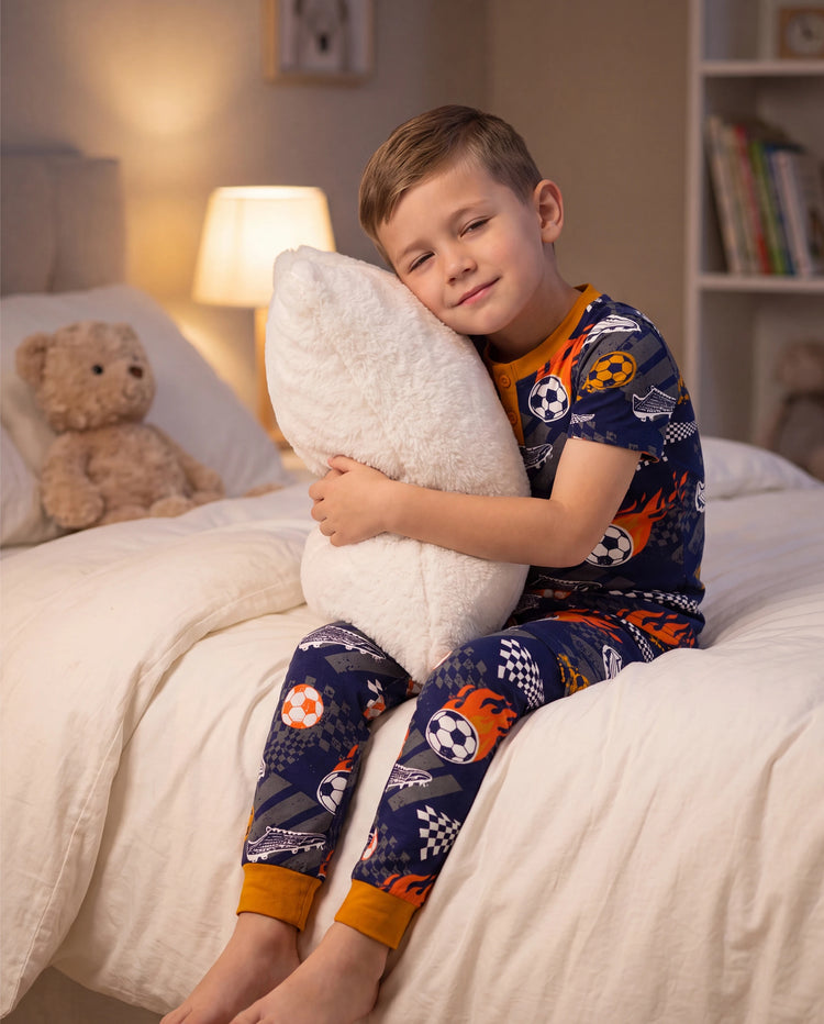 Kleinkind / Kinder Weihnachten / Halloween PJS für Jungen 3-teiliges Bambus-Pyjama-Set 2-in-1-Look für 4 Jahreszeiten (eng anliegend)  schwarz