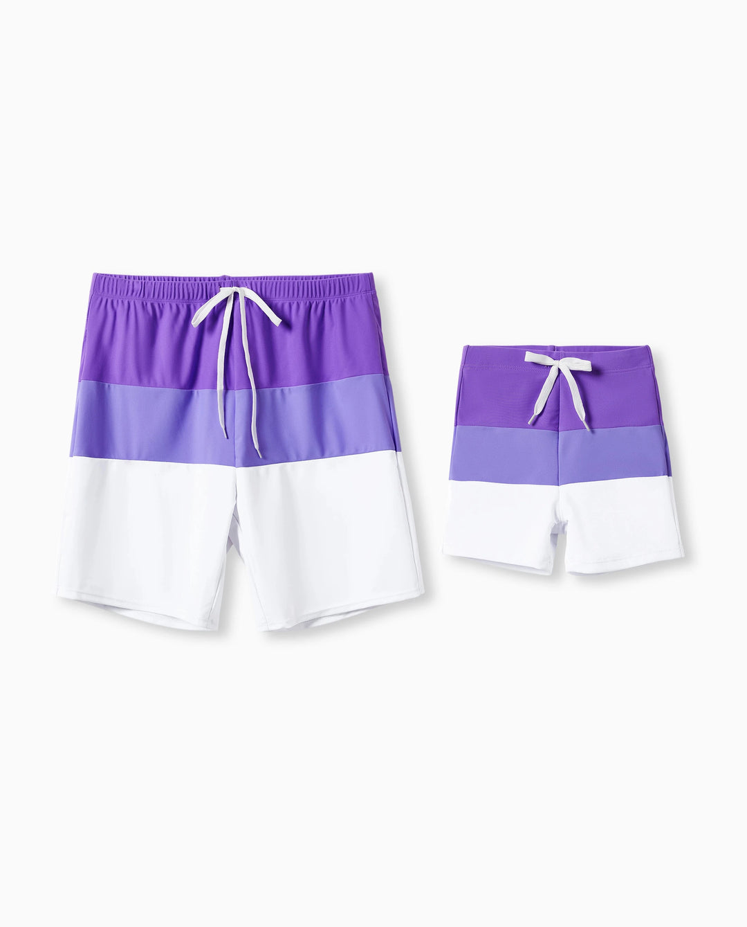 Shorts de bain bicolores (séchage rapide) Papa & Fils Bicolore