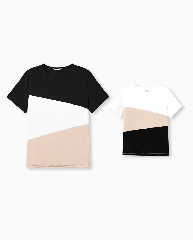 Ensembles hauts bicolores à dos croisé Papa & Fils Noir