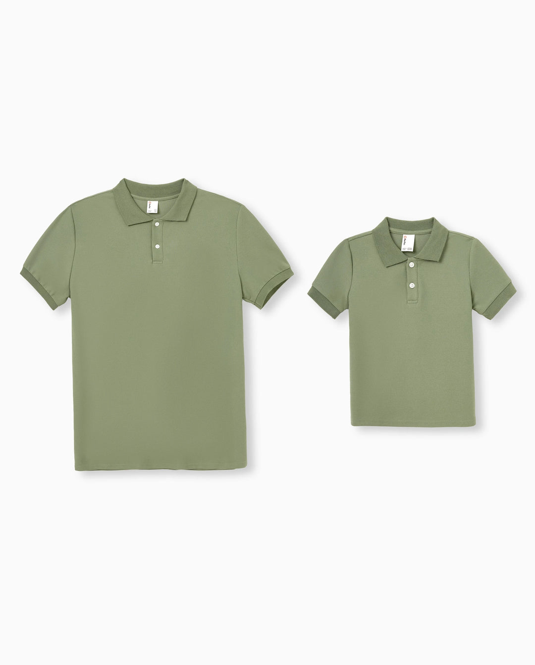Daddy & Son Polo Collar Short-sleeve Shirt or V-neck Strappy Mesh Dress Green