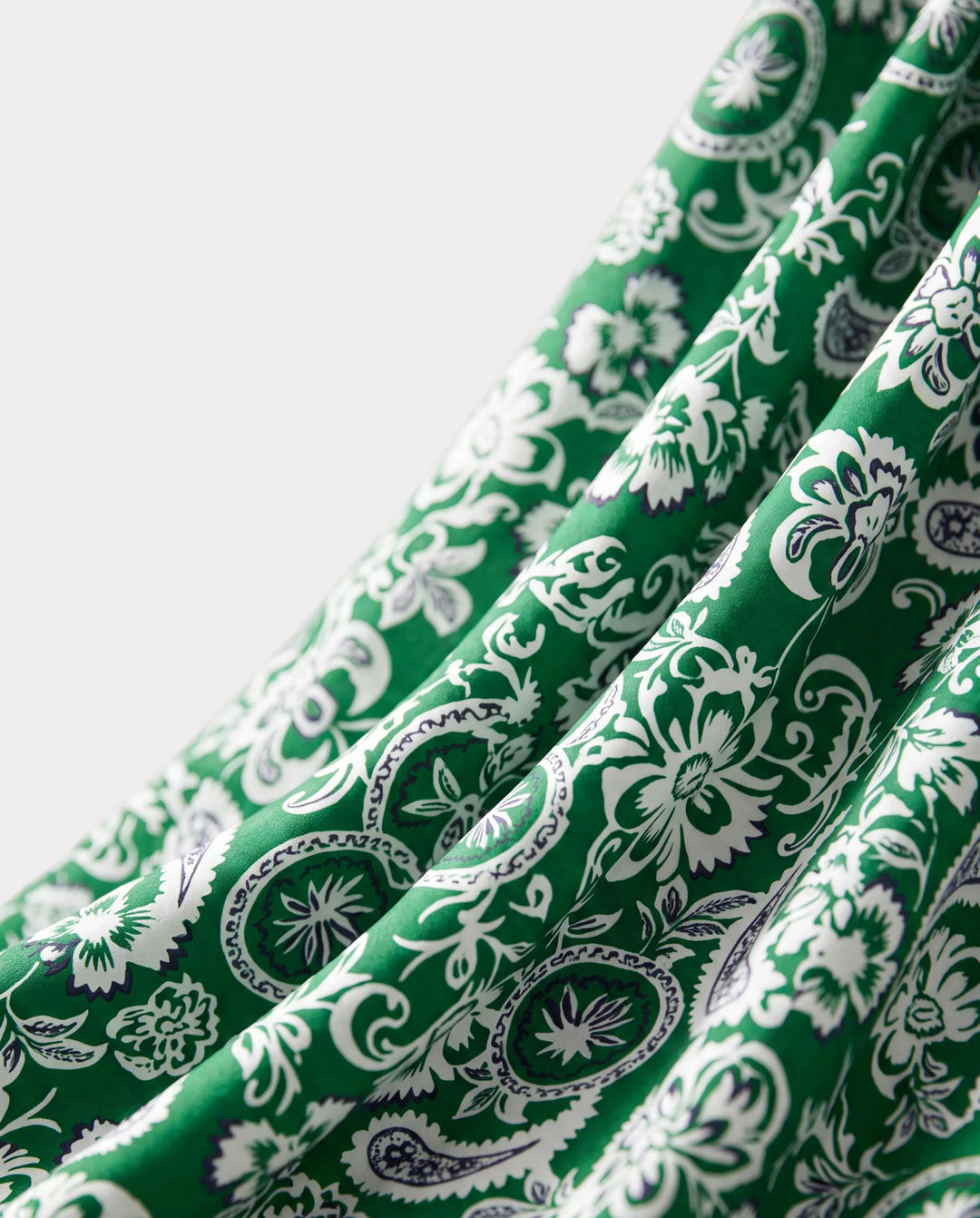 Family Matching Outfits Set Floral Print Short-sleeve Collar Shirt or Strappy Smocked  Dress for Summer Vacation  Green