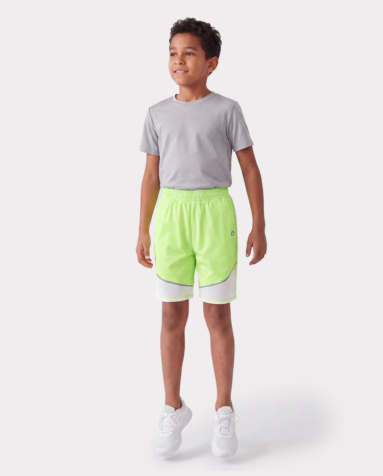 PatPat Rapidair activewear Kid Boy Athletic Quick-Dry Breathable Shorts with Pockets Green