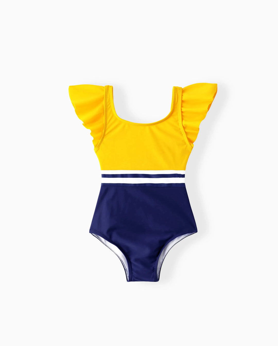 Toddler Girl Stripe & Colorblock Spliced One Piece Swimsuit ColorBlock