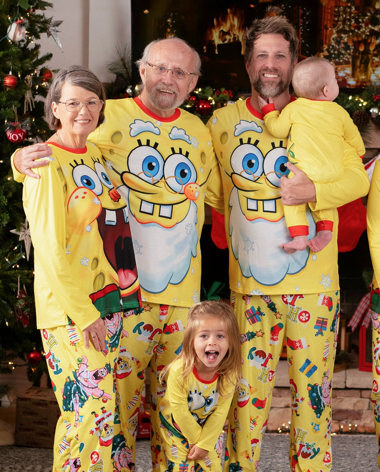 SpongeBob Schwammkopf Familienpassende Weihnachts-Pyjamas mit Weihnachtssocken