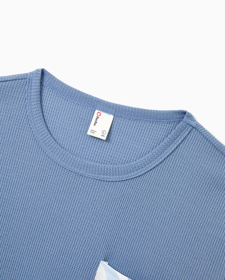 Family Matching Blue Short-sleeve Tee or Colorful Stripe Camisole Dress Multi-color
