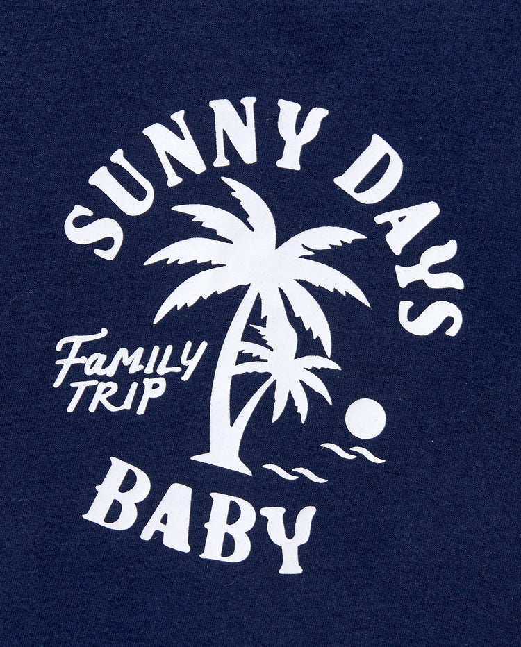 Set a Juego para la Familia de Camiseta de Algodón y Vestido – Estampado de Palmeras Días Soleados para Papá, Mamá, Bebé y Niño Pequeño, Perfecto para Vacaciones de Verano y Salidas Familiares Azul Tibetano