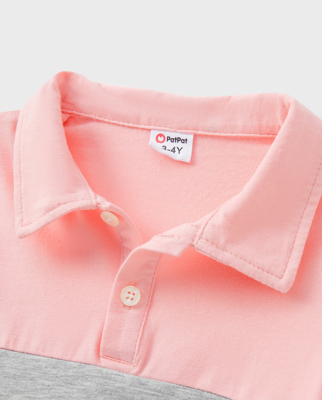 Conjuntos familiares de vestidos midi con estampado floral sin mangas en rosa y polos de manga corta con bloques de color en rosa