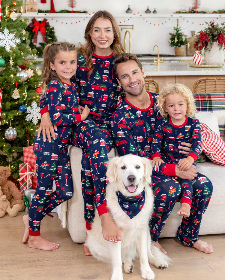 PatPat Matching Family Christmas Pajamas Christmas Village Print Bamboo