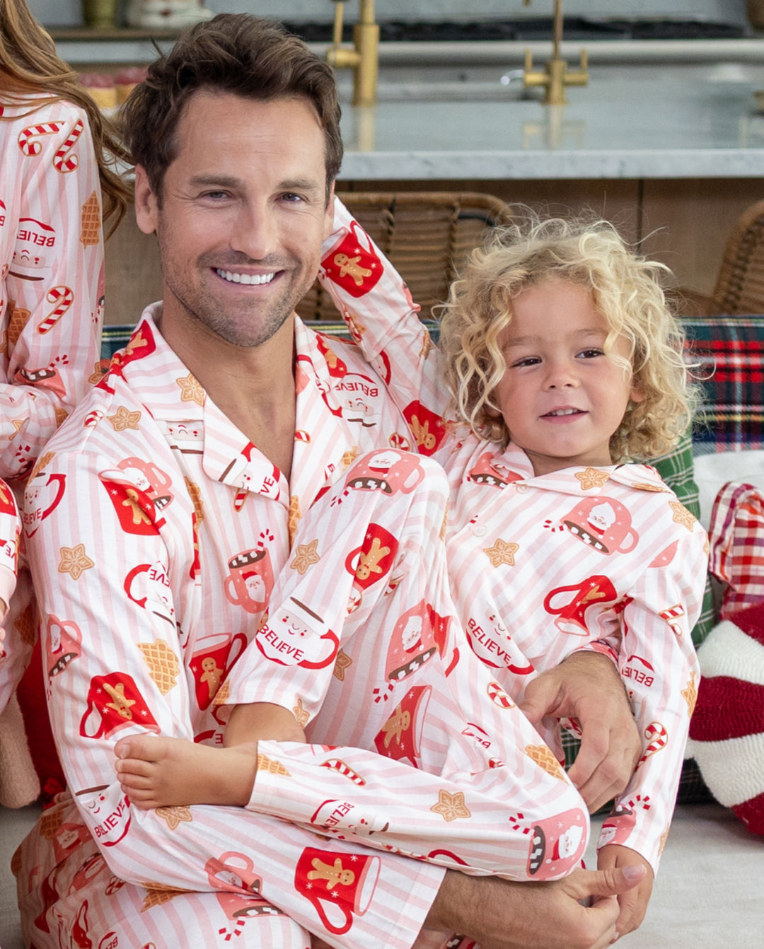 Christmas Matching Family Pajamas Mug Print Pink
