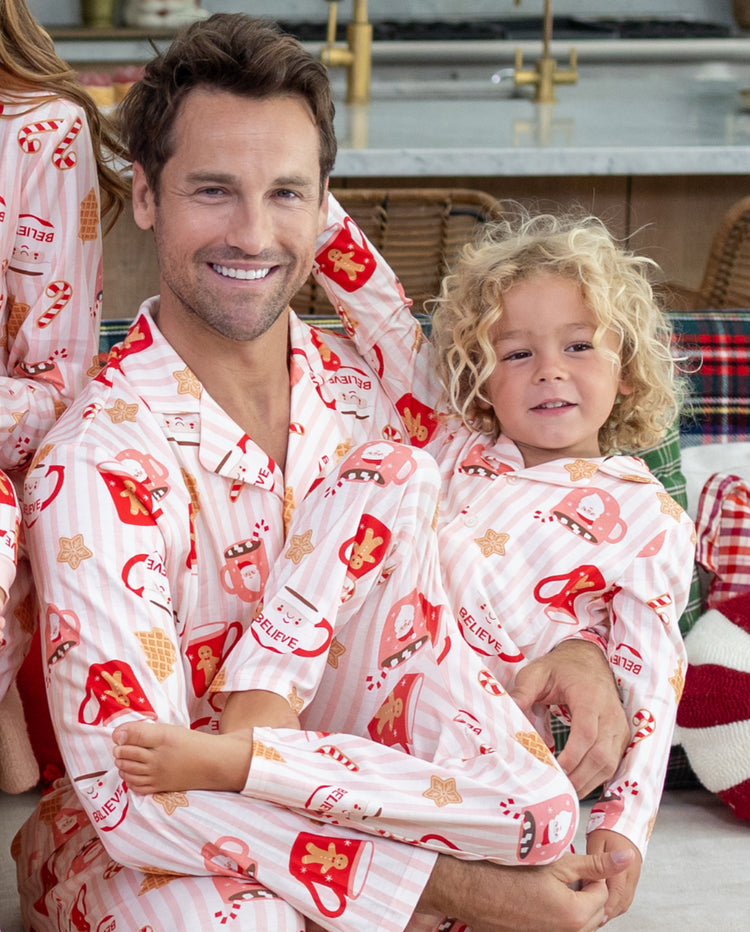 Christmas Matching Family Pajamas Mug Print Pink