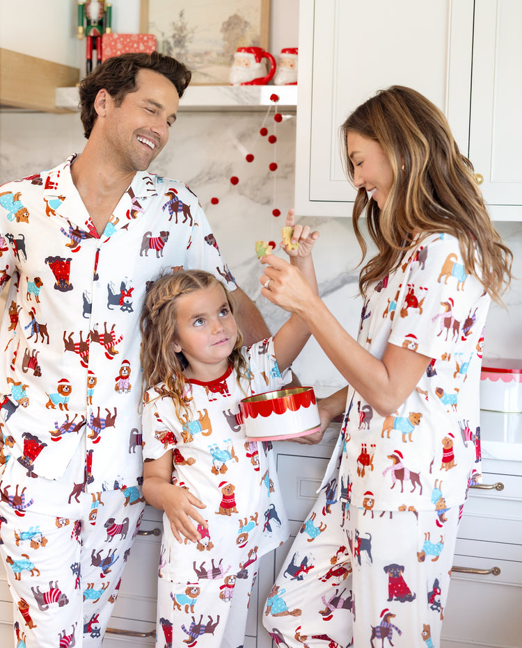 PatPat Family Matching Christmas Pajamas Festive Dog Print Red & White