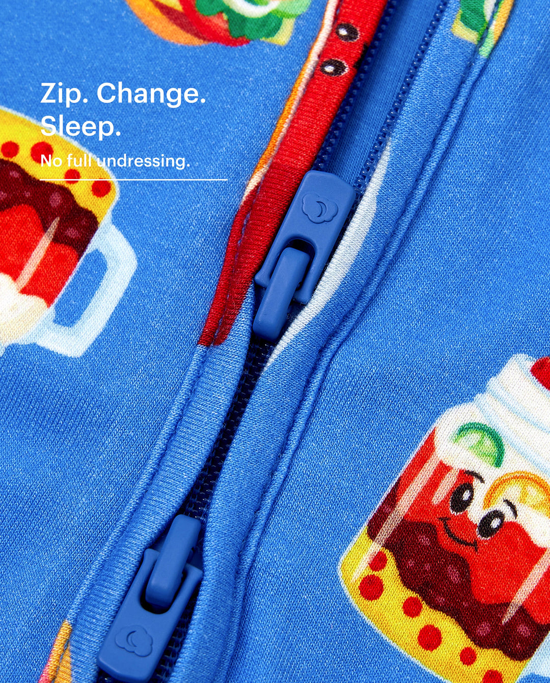 Pijamas de Bambú a Juego para la Familia Pijamas Suaves de Bambú para Hombres, Mujeres, Niños y Bebés, Pijama de Manga Corta con Estampado de Hamburguesa y Papas Fritas (Ajustado para Niños) Azul Real