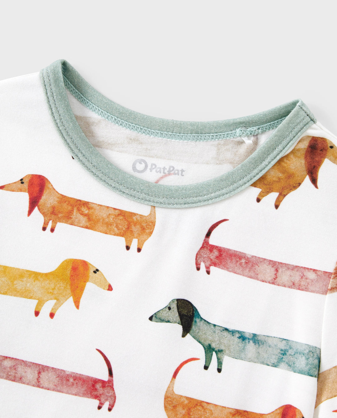 Bamboo Family Pajamas Cute Doggy Patterned Short-sleeve Matching Pajamas Set ( Snug-Fitting for Children ) Multi-color