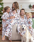 PatPat Family Matching Christmas Pajamas Christmas Village Print White