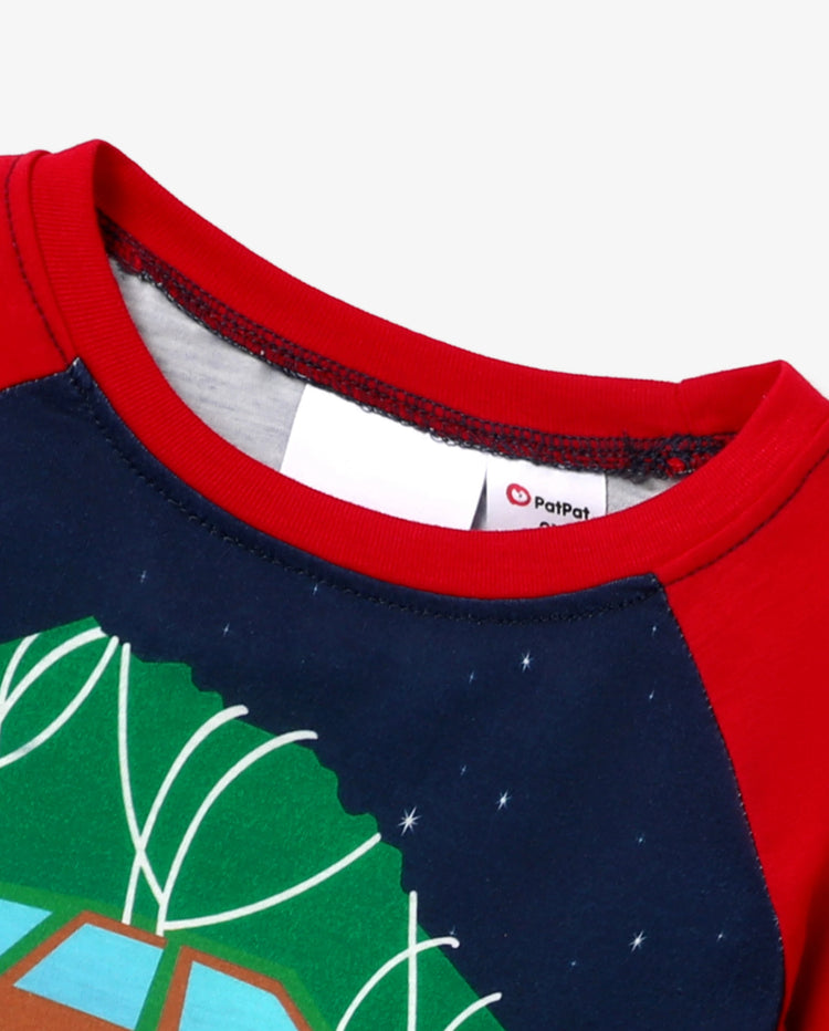 Christmas Vacation Family Matching Character Print Pajamas Sets with Christmas Socks