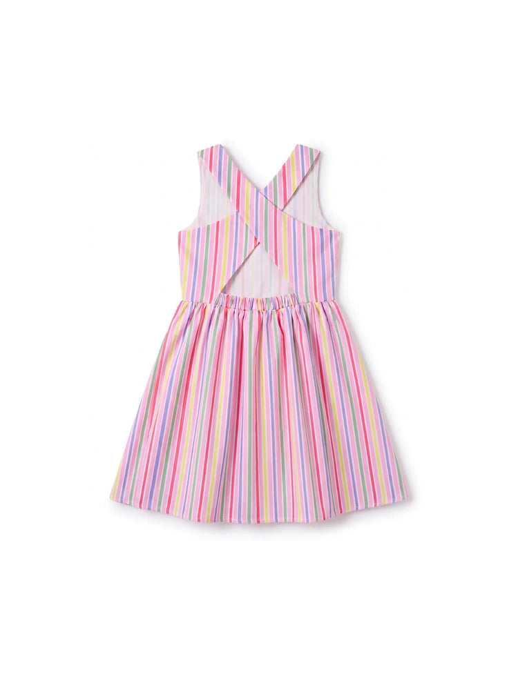 Ocean Vibes Toddler Girl Crossback Dress Pink