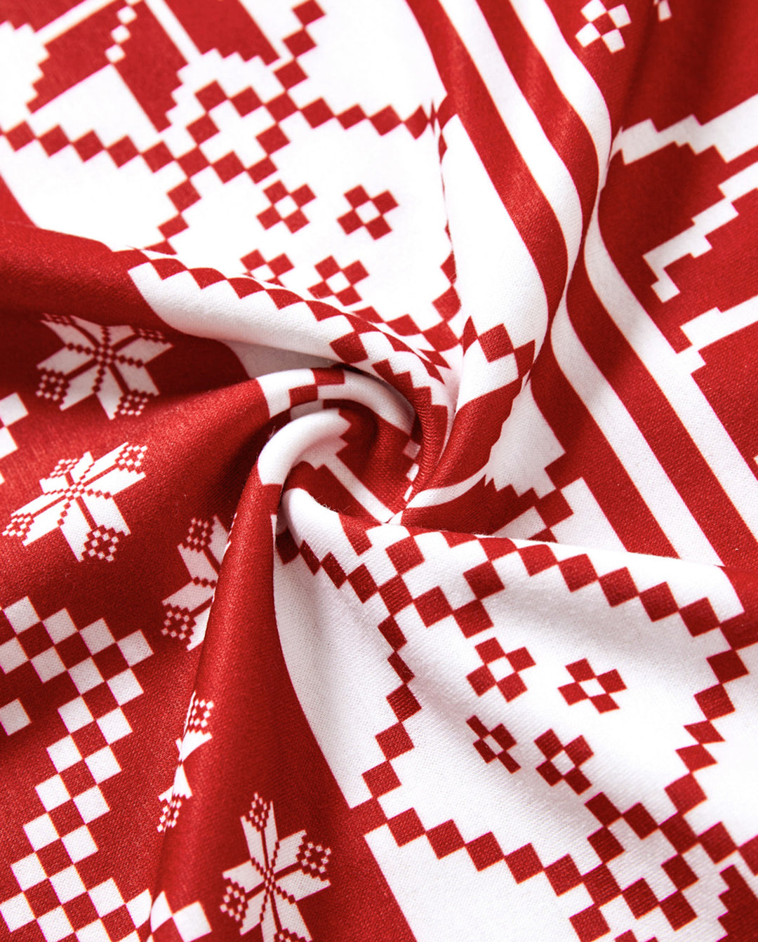 Camisetas de manga larga con estampado navideño familiar a juego con temática de festival, color rojo