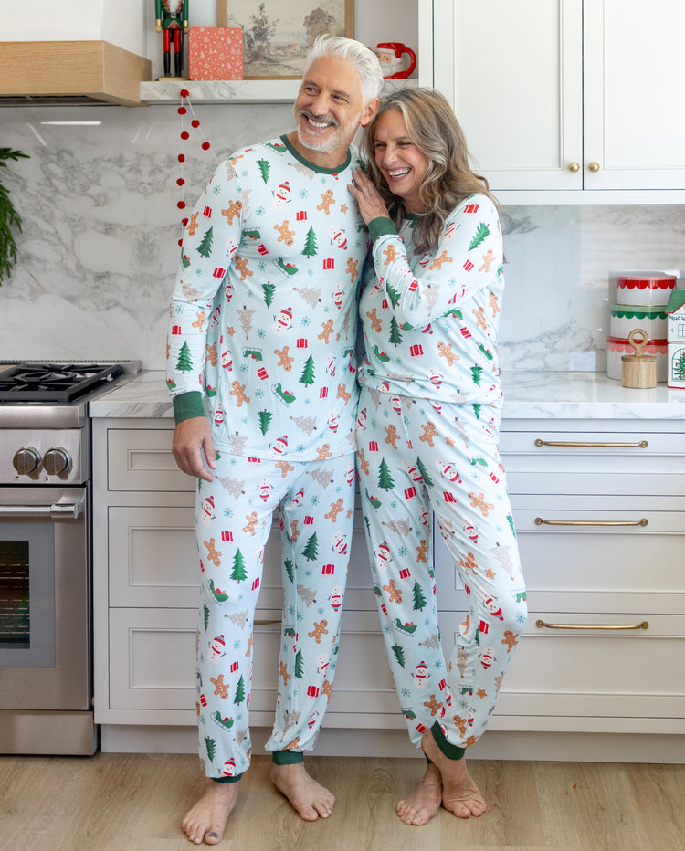 Christmas Matching Family Bamboo Pajamas Gingerbread & Xmas Tree