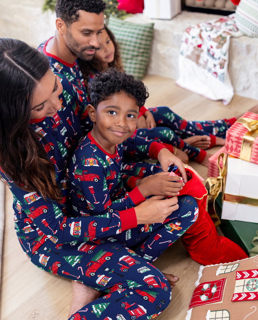 PatPat Matching Family Christmas Pajamas Christmas Village Print Bamboo