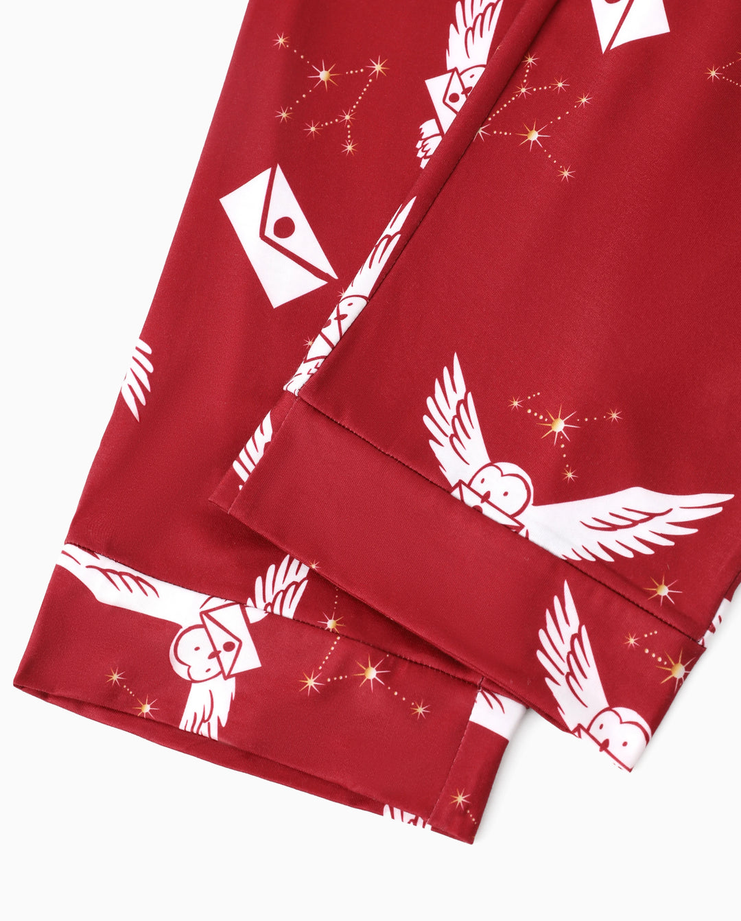 Harry Potter Family Matching 2pcs Christmas Owl Pattern Lapel Long-sleeve Pajamas Set (Flame Resistant) MultiColour