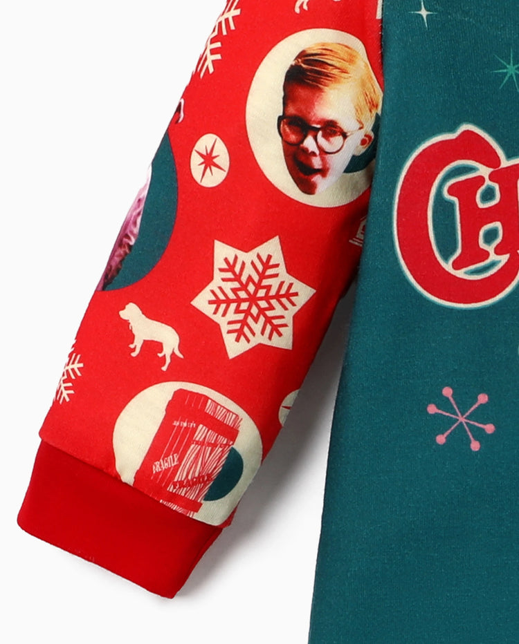 Eine Weihnachtsgeschichte Familienpassend Weihnachtslampe Grafik Schlafanzug-Sets mit Weihnachtssocken